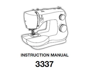 SINGER 3337 Instruction Manual Manual De Instrucciones Manuel D&#39;Instructions Sewing Machine Maquina De Coser Machine A Coudre Eng Esp Franc