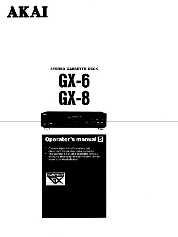Manuale Istruzioni Originale Per Akai GX-620 (Giapponese)