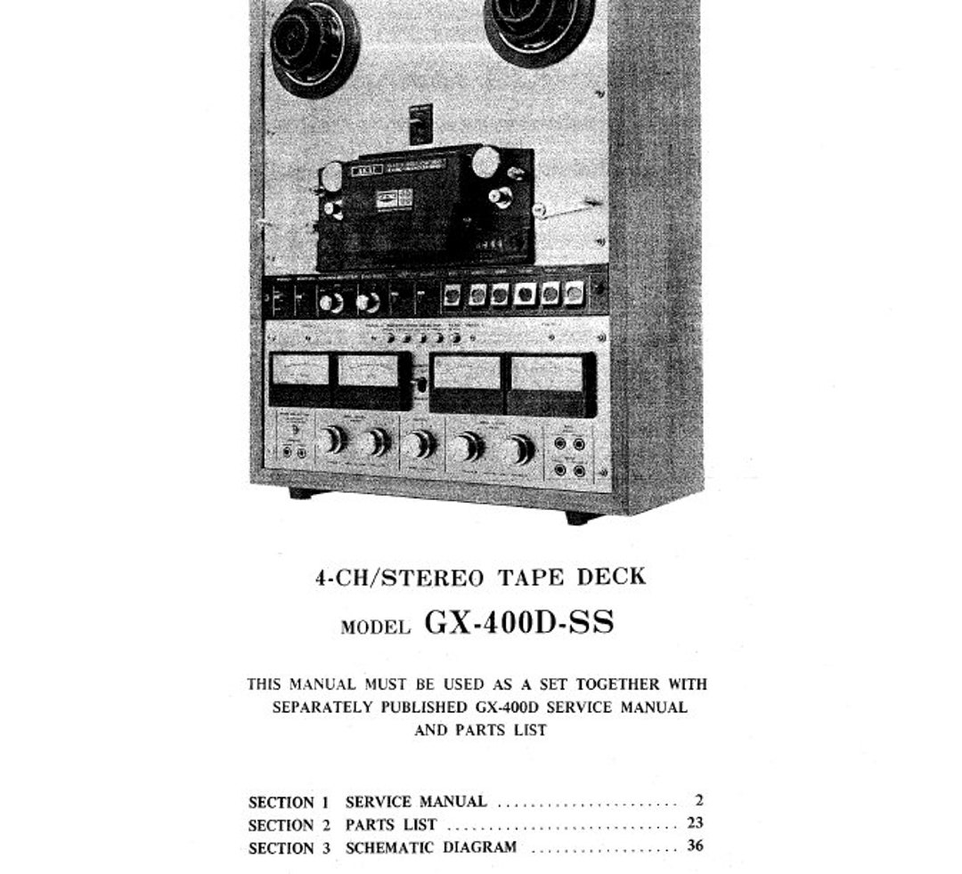 AKAI GX-400D-SS Service Manual, 4-channel Stereo Tape Deck (pdf