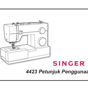 SINGER 4423 Petunjuk Penggunaan Sewing Machine in Indonesian