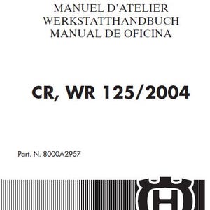 HUSQVARNA CR125 WR125 Workshop Manual: PDF Download