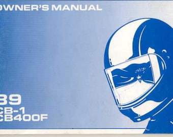 Honda CB-1 CB-400F Motorcycle Owners Manual, English (pdf Download)