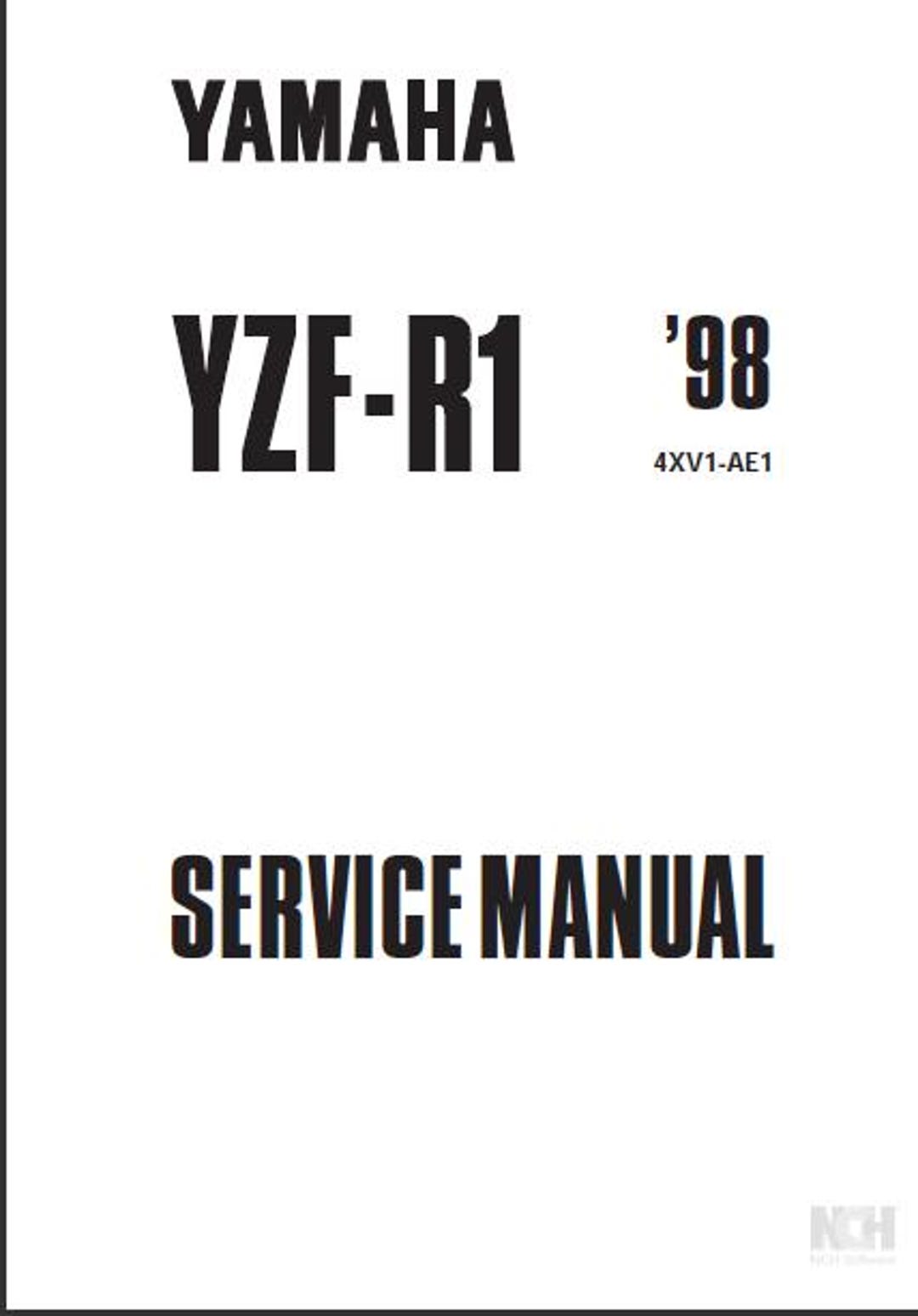 ヤマハ YZF-R1 バイク サービスマニュアル: 418 ページ (PDF