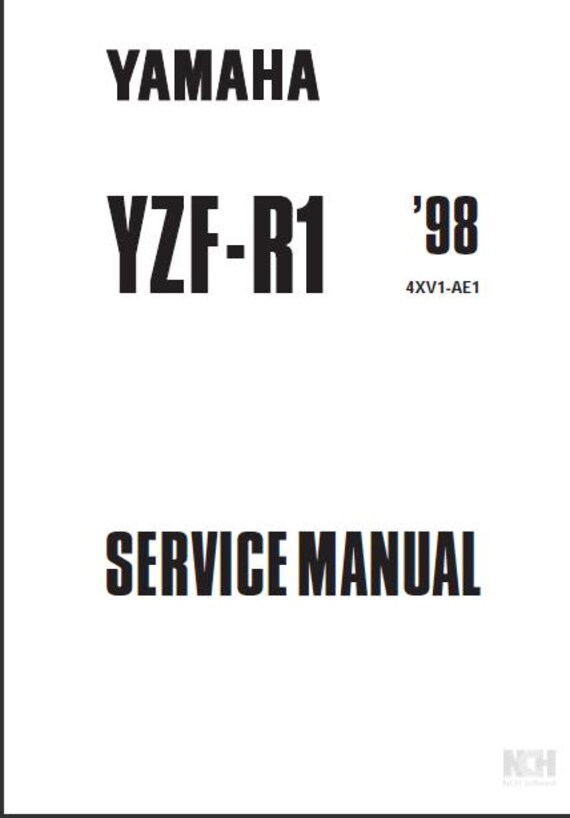 ヤマハ YZF-R1 バイクサービスマニュアル 418ページ 英語 PDF