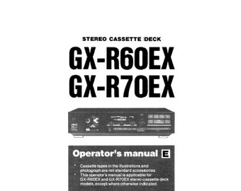 AKAI GX-R60EX GX-R70EX ステレオカセットデッキ 取扱説明書 - Etsy 日本