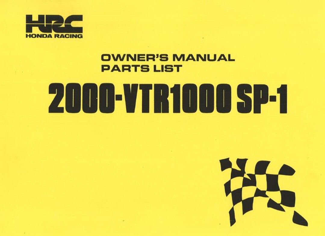 ホンダ SP-1 VTR1000 2000 バイクオーナーズマニュアル（PDF