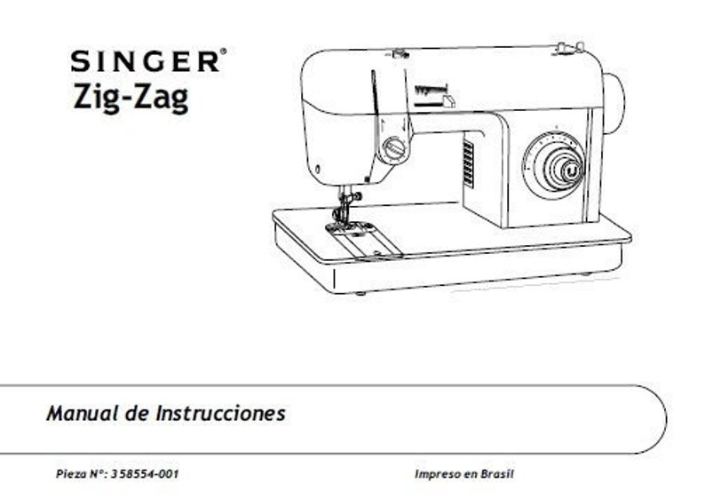SINGER ZIGZAG Manual De Instrucciones Manual De Instrucoes Maquina De Coser Maquina De Costura