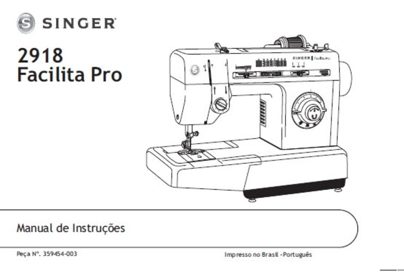 Singer Pt SINGER 2918 FACILITA PRO Manual De Instrucciones Manual De Instrucoes ...