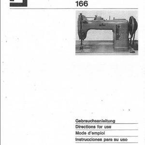 ADLER 166 Sewing Machine Manual: Multi-Language Directions