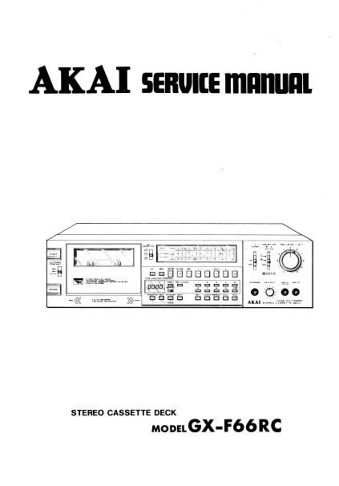AKAI GX-F66RC ステレオカセットデッキの英語サービスマニュアル