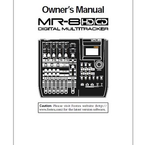 FOSTEX MR-8HD MR-8CD Gebruikershandleiding Digitale multitracker 148 pagina's Engelse pdf-download