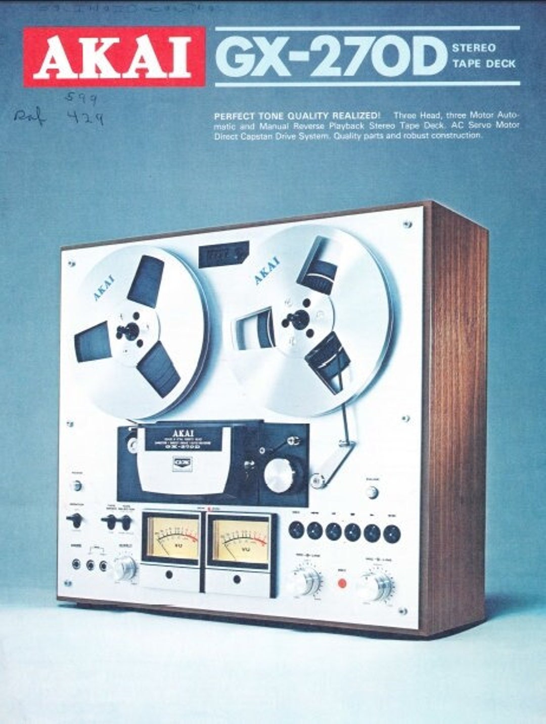 AKAI Gx-270d Catalog Stereo Tape Deck in English. MORE MANUALS
