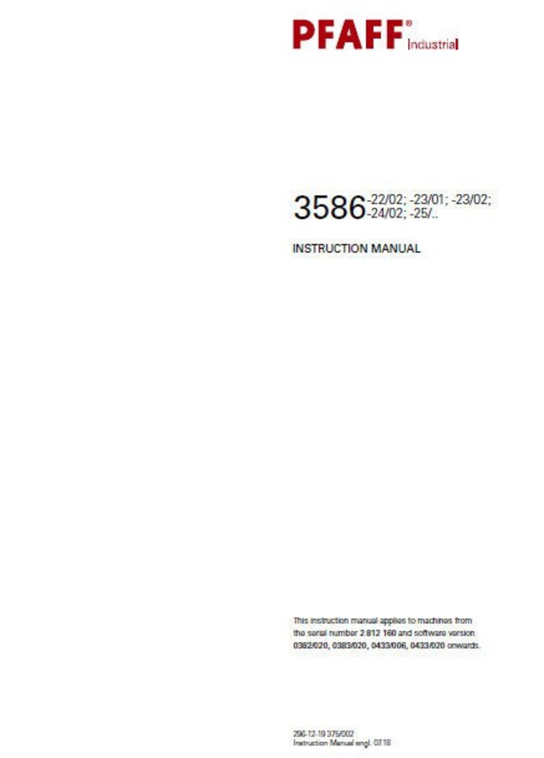 3586 PFAFF 3586 Sewing Machine Instruction Manual - Etsy Canada