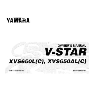 Yamaha XVS650L(C) & XVS650AL(C) Motorcycle Owners Manual (PDF Download)