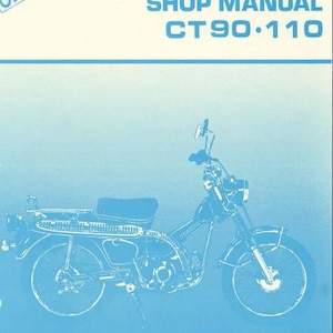 HONDA CT90 1977-1979 CT110 1980-1982 Shop Manual Motorcycle 199 Pages English (PDF Download)