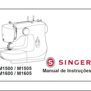 Singer M1500 M1505 M1600 M1605 Sewing Machine Manual (Portuguese)