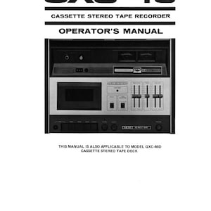 AKAI GCx-46 GxC-46D Bedienungsanleitung Stereo-Kassetten-Tonbandgerät in Englischer Sprache. MEHR HANDBÜCHER @ themanualsservice dot com