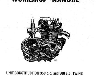 Triumph Motorcycle Workshop Manual 1963-74: T100 T90 5TA 3TA (PDF Download)