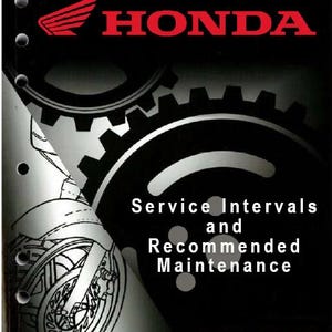 Honda VT750 Shadow Service Manual: Maintenance Intervals (PDF Download)