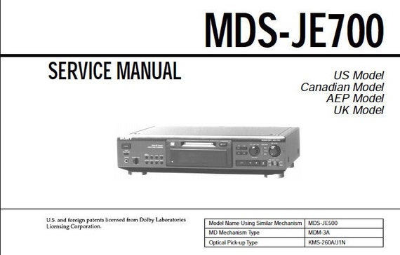 Sony MDS-JE700 説明書付き！ 名機】SONY MDS-JE700 MDレコーダー 再生