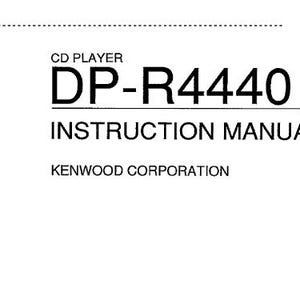 KENWOOD DP-R4440 Bedienungsanleitung Cd Spieler in ENGLISCH