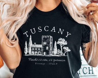 Tuscany Italy Travel Shirt: Florence Vineyard Souvenir Tee