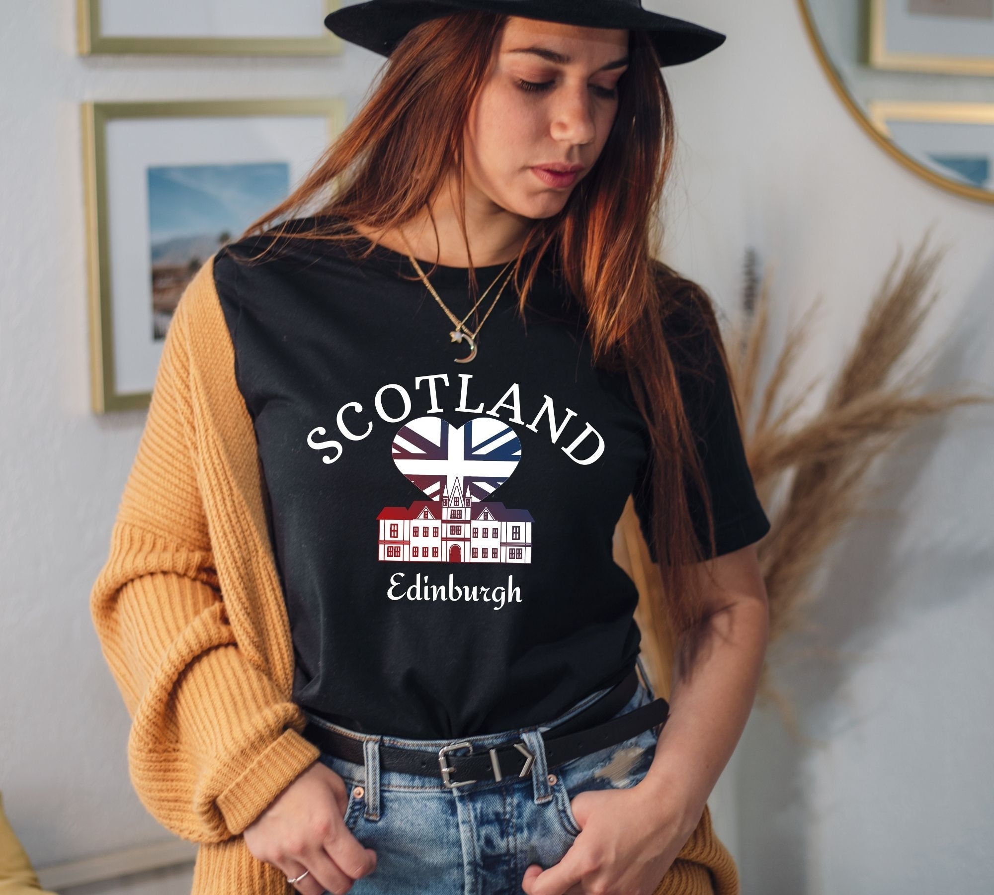 Camiseta de Edimburgo, Escocia: Camiseta de viaje súper suave