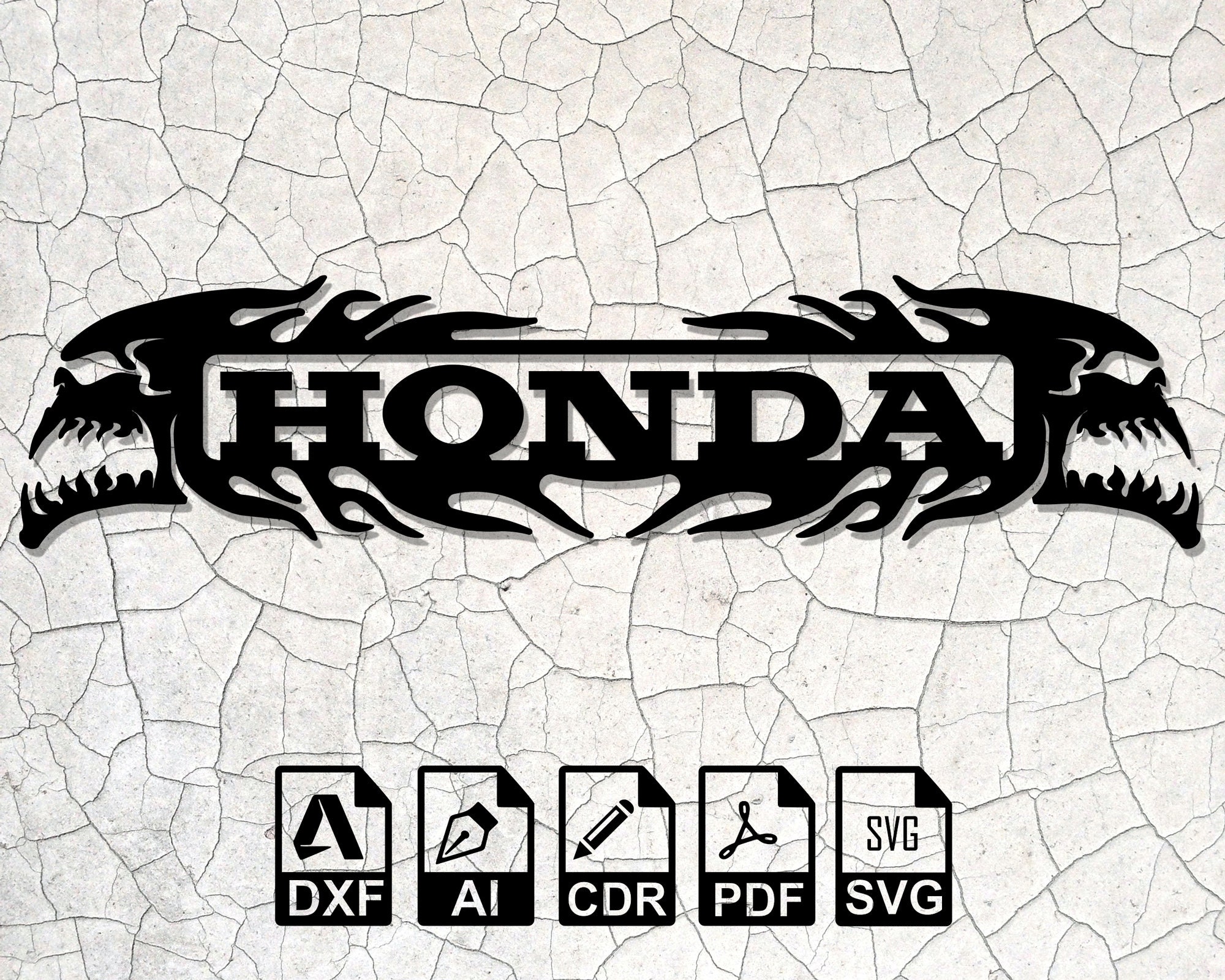 Sticker Honda Skull