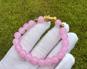 Pink Pixiu Bracelet Feng Shui Good luck wealth Bracelet