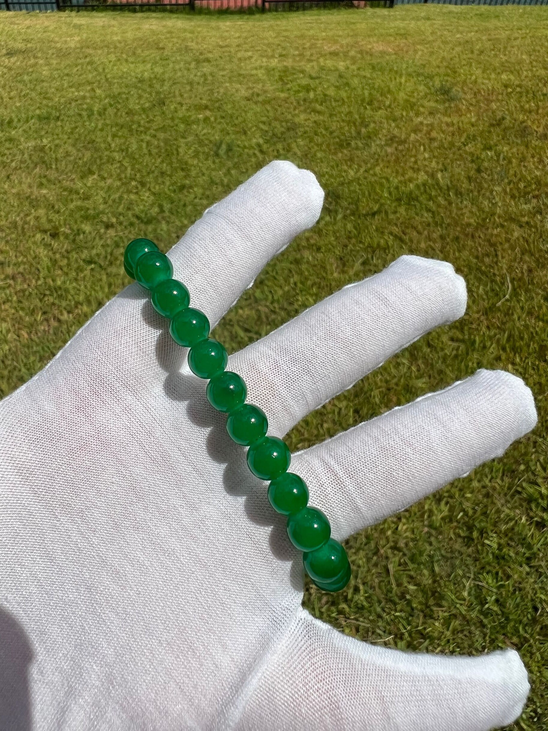 Fengshui - Braccialetti in vera giada verde naturale, braccialetto con
