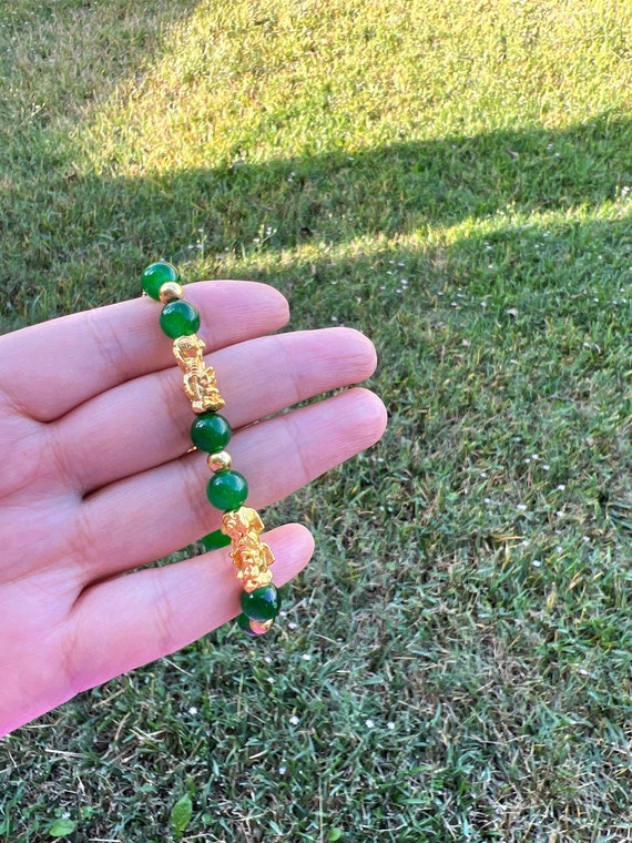 Buy Pixiu Bracelet Feng Shui Good Luck Wealth Bracelet Green