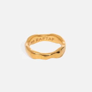 925 Silver Dream Band Ring, Gold Vermeil, Handmade, Irregular, Curvy, Wavy, Uneven, Silver Ring for Men and Women