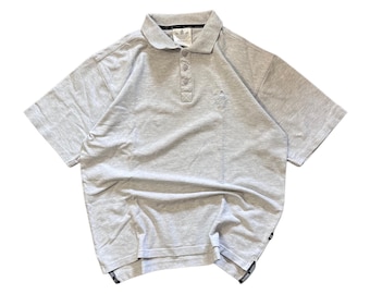 Polo Adidas Originals vintage grigia, minimal, stile Y2K