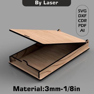 Caja para sobres de efectivo, archivos cortados con láser, caja de regalo para efectivo, caja para billetes, Glowforge SVG