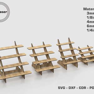 Crafting Display Stand Laser Cut Files Cupcake Stand 4 Different Size Portable Display Stand Glowforge SVG DXF EPS image 2