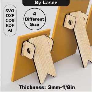 Fotorahmen Staffelei Stand Halter für Laser Cut Dateien, Holz Staffelei Ständer, Laser Cut Glowforge SVG