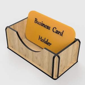 Laser Cut Business Card Holder Template: SVG DXF PDF Files