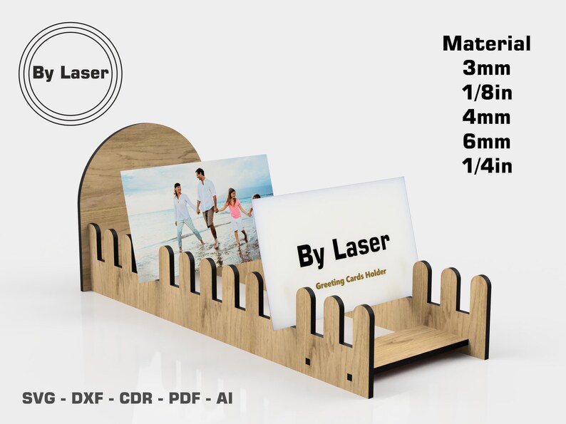 Laser Cut Files Greeting Card Display Post Card Display Etsy