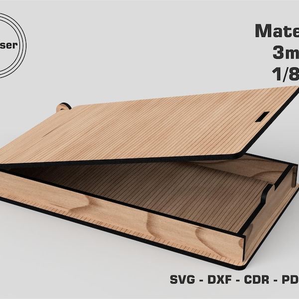 Geldumschlag Box - Laser geschnittene Datei - Geschenkbox für Bargeld - Geschenk Umschlag Box - Box für Geldscheine - Glowforge SVG