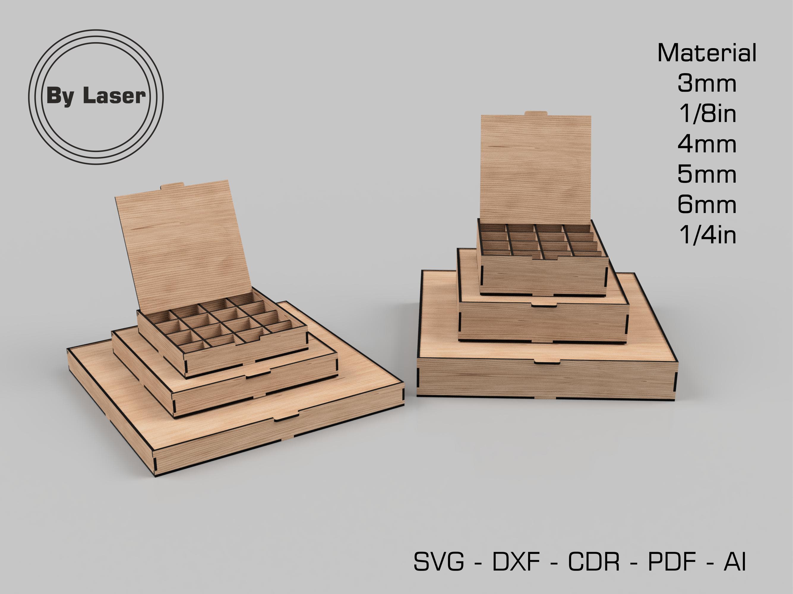 Laser Cut Files Box Storage Organizer Boxes With Flip Lid Etsy Hong Kong