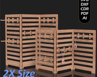 Laser Cut Adjustable Keychain Display Stand Files, Digital Download SVG DXF PDF