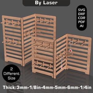 Expositor de llaveros ajustable (SVG) para corte láser, archivos Glowforge y descarga digital