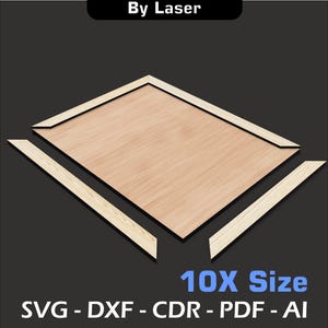 Marcos de fotos cortados con láser (archivos SVG, paquete de varios marcos de fotos, archivo Glowforge DXF PDF)