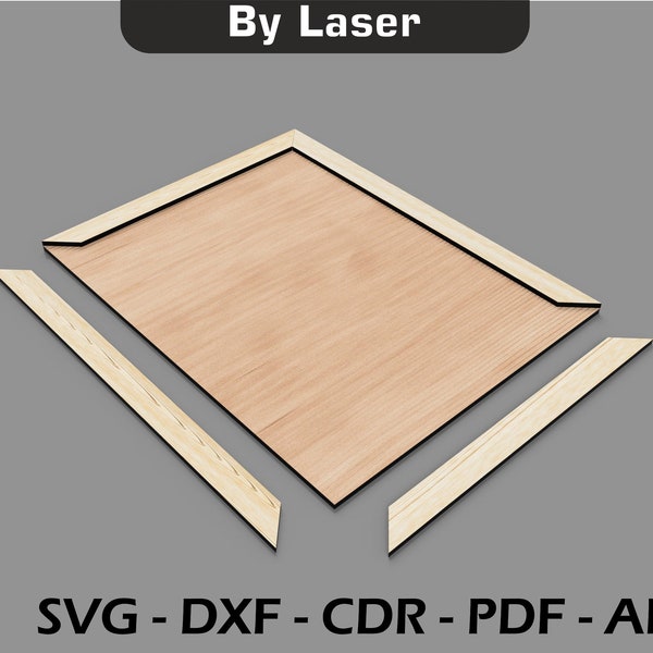 Cornici tagliate al laser file SVG, pacchetto cornici per foto, file Glowforge