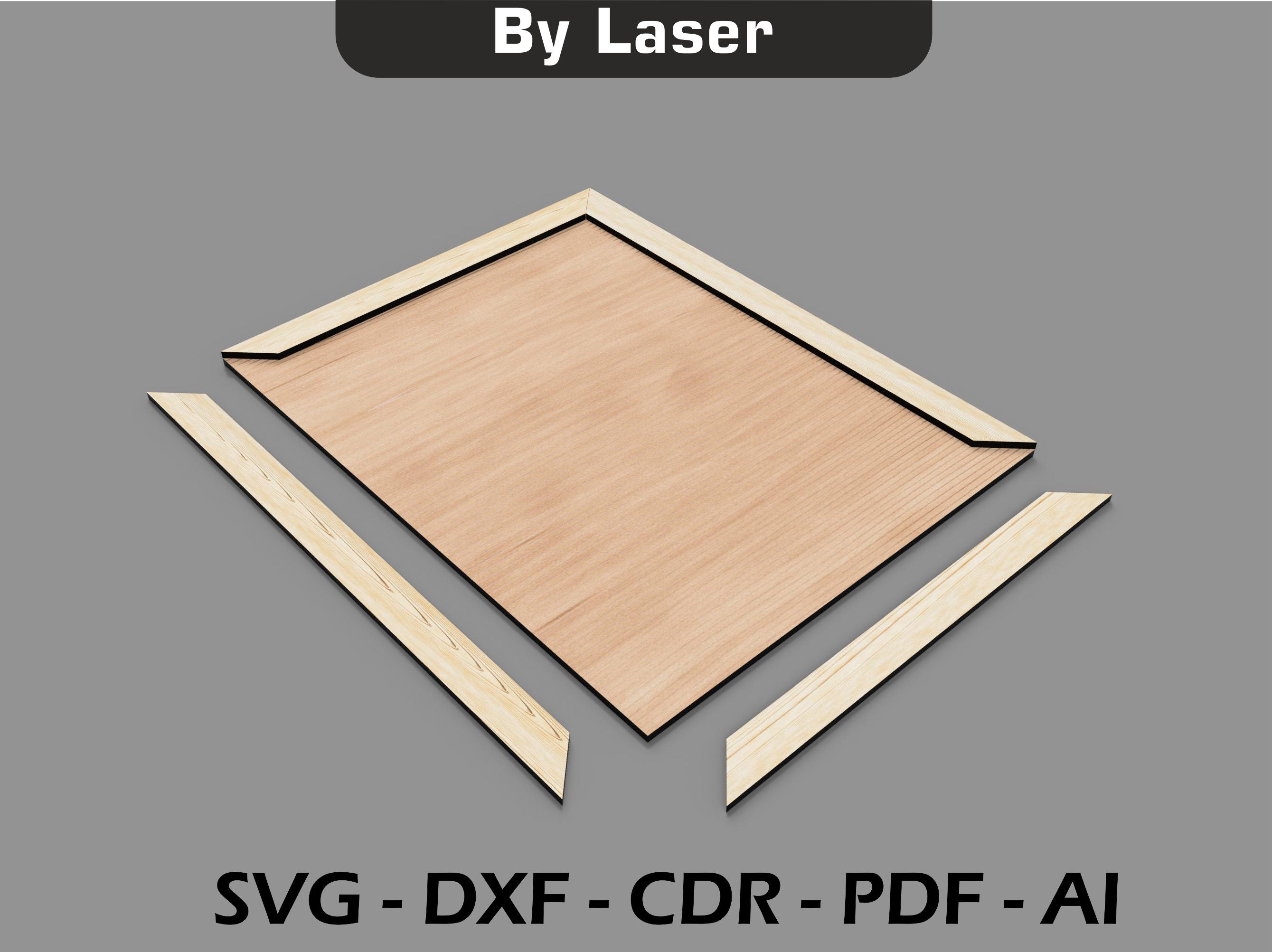 Cornici SVG, file tagliati al laser, pacchetto di cornici per foto, file Glowforge
