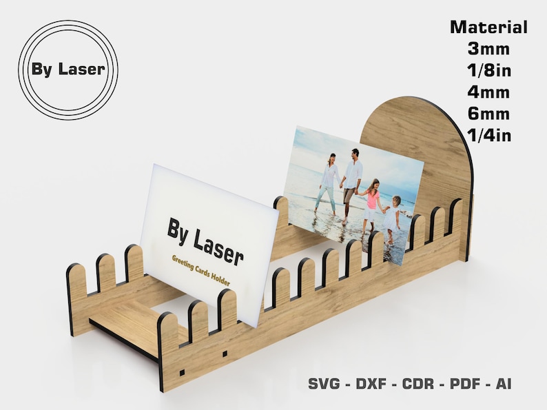 Laser Cut Files Greeting Card Display Post Card Display Etsy