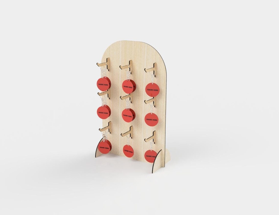 Keychain Display Stand Digital File Laser Cut Files Market Etsy