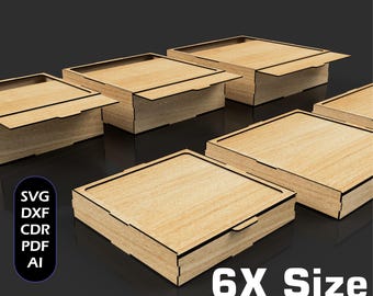 Laser Cut Big Sliding Lid Box Files, Storage Box Bundle,glowforge