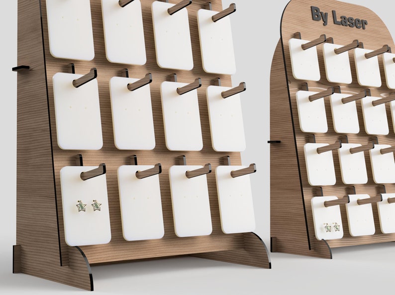 Earring Display Stand, Laser Cut Files, Two Different Size, Earring