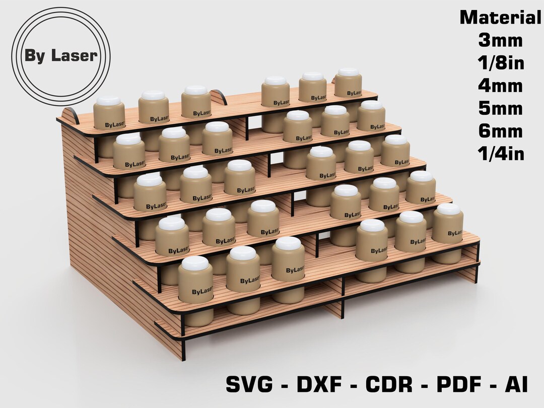 Paint Can Holder Rack Paint Stand Paint Rack Laser Etsy